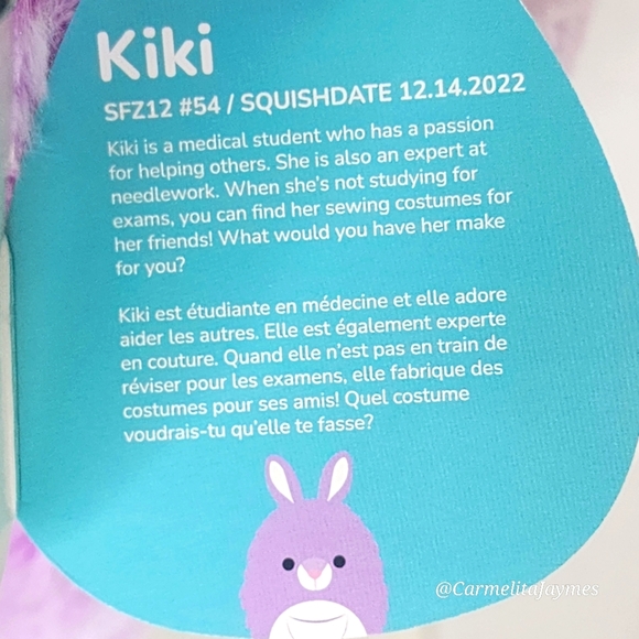 KIKI 🦘 Purple Kangaroo w Pouch FuzzAMallow Squishmallow NWT med school & sewing - Picture 5 of 10